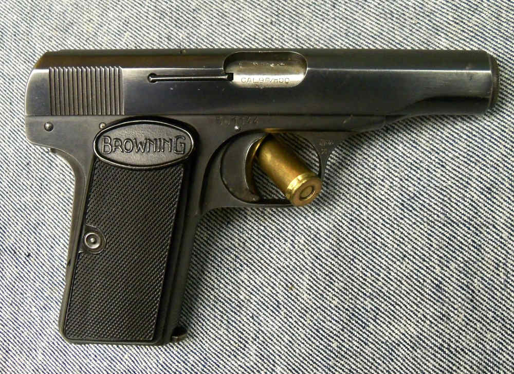 BROWNING 1910 FN BELGUIM .380 ACP SEMI AUTO POCKET PISTOL MONTREAL EXC BORE-img-0