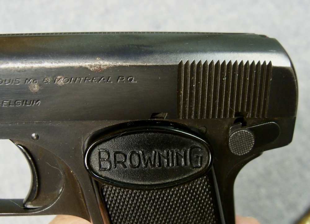 BROWNING 1910 FN BELGUIM .380 ACP SEMI AUTO POCKET PISTOL MONTREAL EXC BORE-img-8
