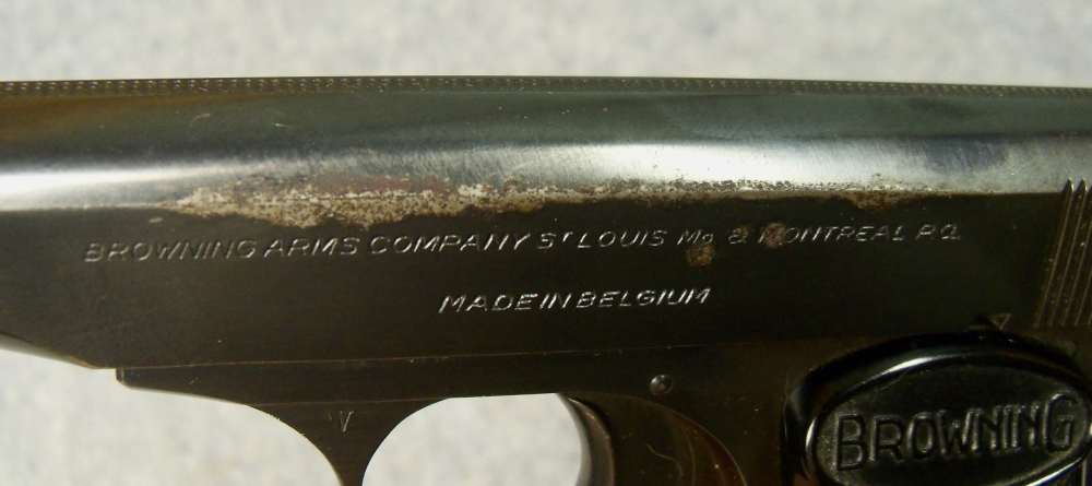 BROWNING 1910 FN BELGUIM .380 ACP SEMI AUTO POCKET PISTOL MONTREAL EXC BORE-img-7
