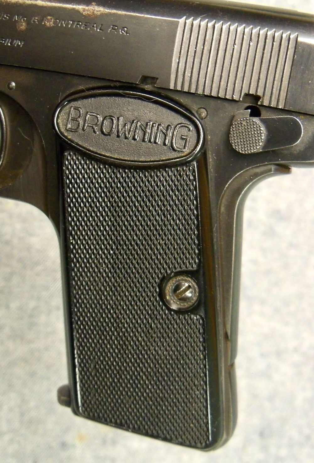 BROWNING 1910 FN BELGUIM .380 ACP SEMI AUTO POCKET PISTOL MONTREAL EXC BORE-img-12