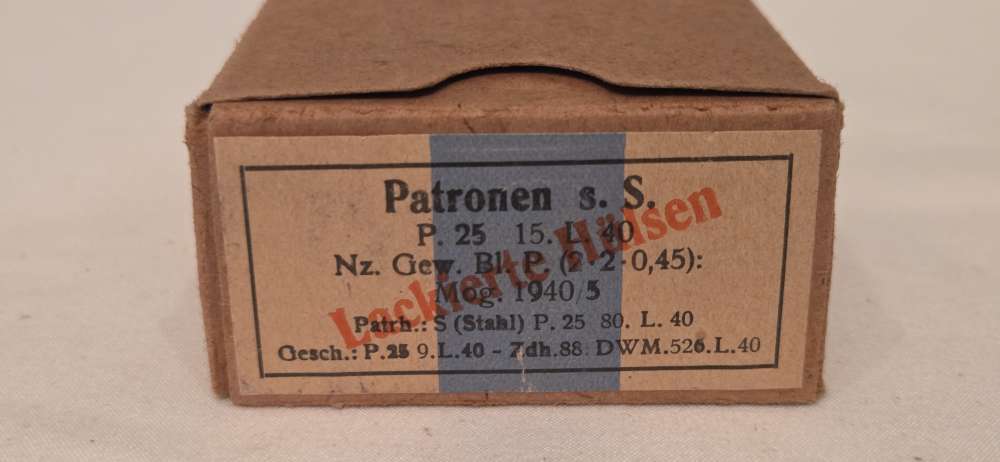 WWII German 8mm Mauser (7.92x57) — Patronen s.S. — Polte 1940 Steel Case-img-0