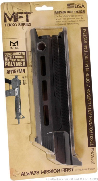 MFT Tekko Polymer AR15 Carbine 7" Drop In MLOK Rail System TP15MRS USA MADE-img-0