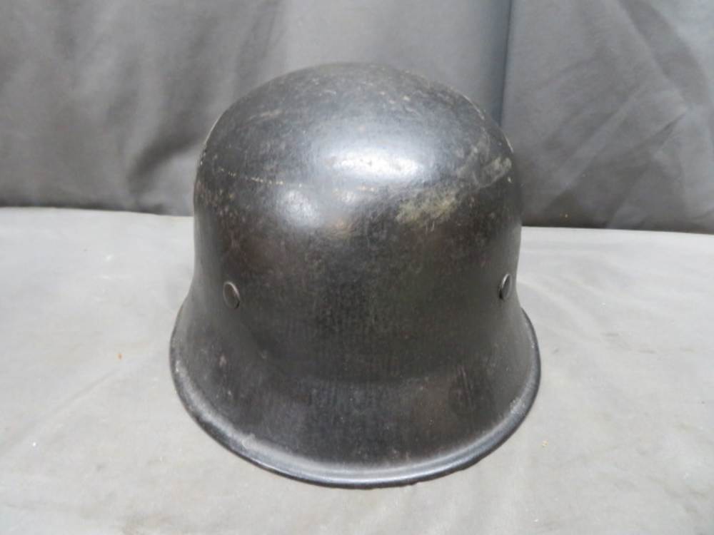WWII GERMAN CIVIL POLICE MODEL 1934 HELMET-ORIGINAL-NICE DECALS-img-5