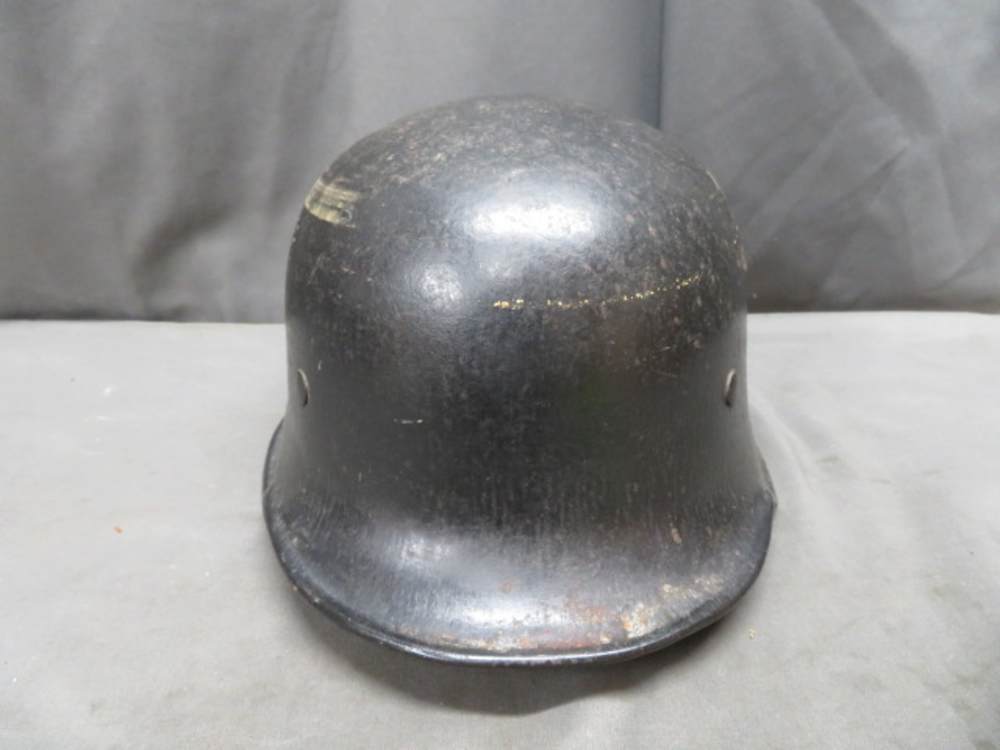 WWII GERMAN CIVIL POLICE MODEL 1934 HELMET-ORIGINAL-NICE DECALS-img-2