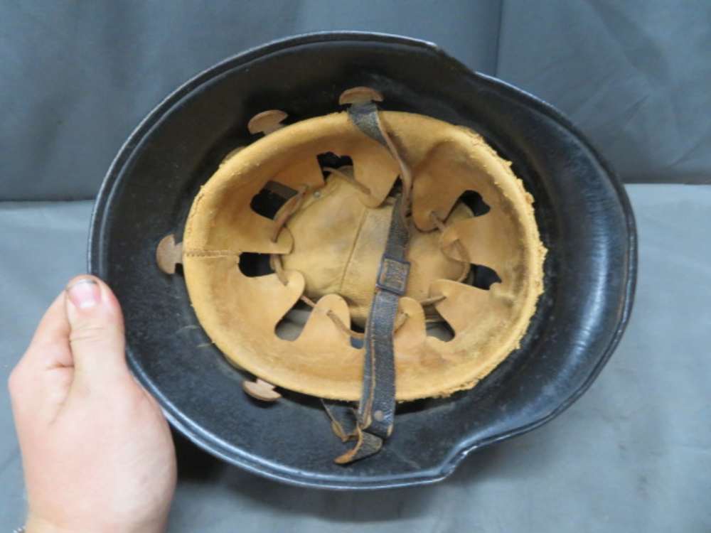 WWII GERMAN CIVIL POLICE MODEL 1934 HELMET-ORIGINAL-NICE DECALS-img-7