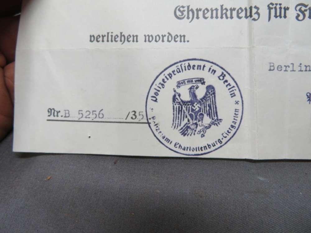 PRE WWII GERMAN 1914-1918 HONOR CROSS W/ SWORDS-& CERTIFICATE-img-11