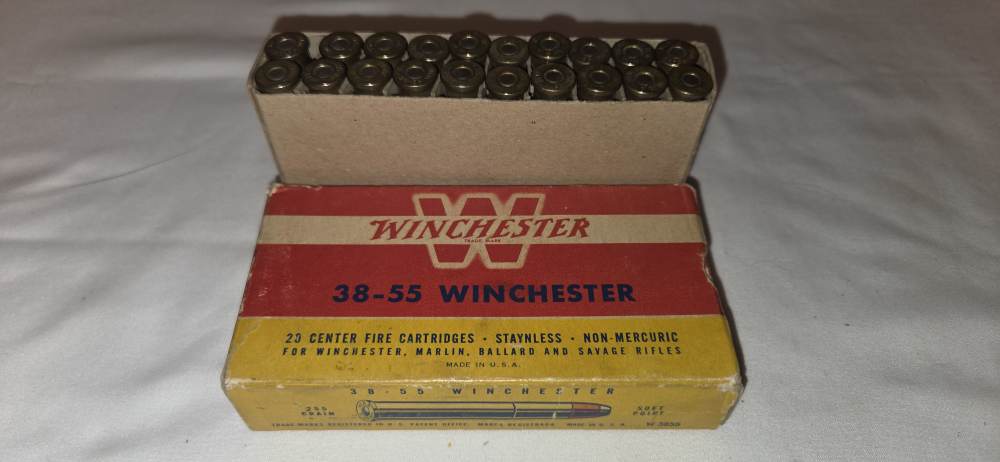 Vintage Winchester 38-55 Full Box 20rds - 255gr SP - Staynless Non-Mercuric-img-0