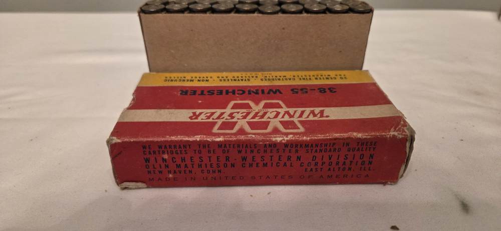 Vintage Winchester 38-55 Full Box 20rds - 255gr SP - Staynless Non-Mercuric-img-4
