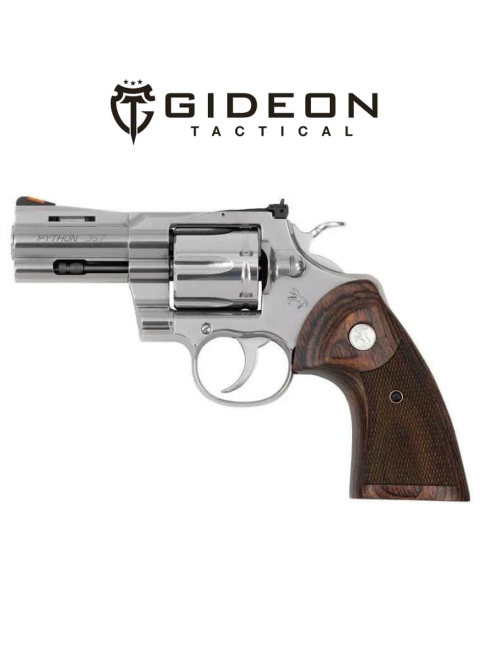Colt Python - 3" - .357 Mag – Stainless Steel - Walnut Grips (PYTHONSP3WTS)-img-0