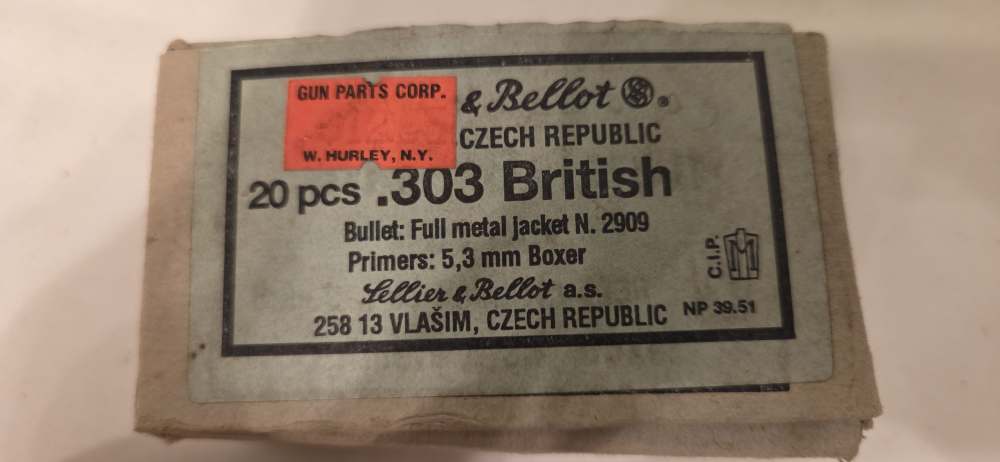Sellier & Bellot .303 British FMJ - 20 Rounds - Gun Parts Corp Retail Box-img-0