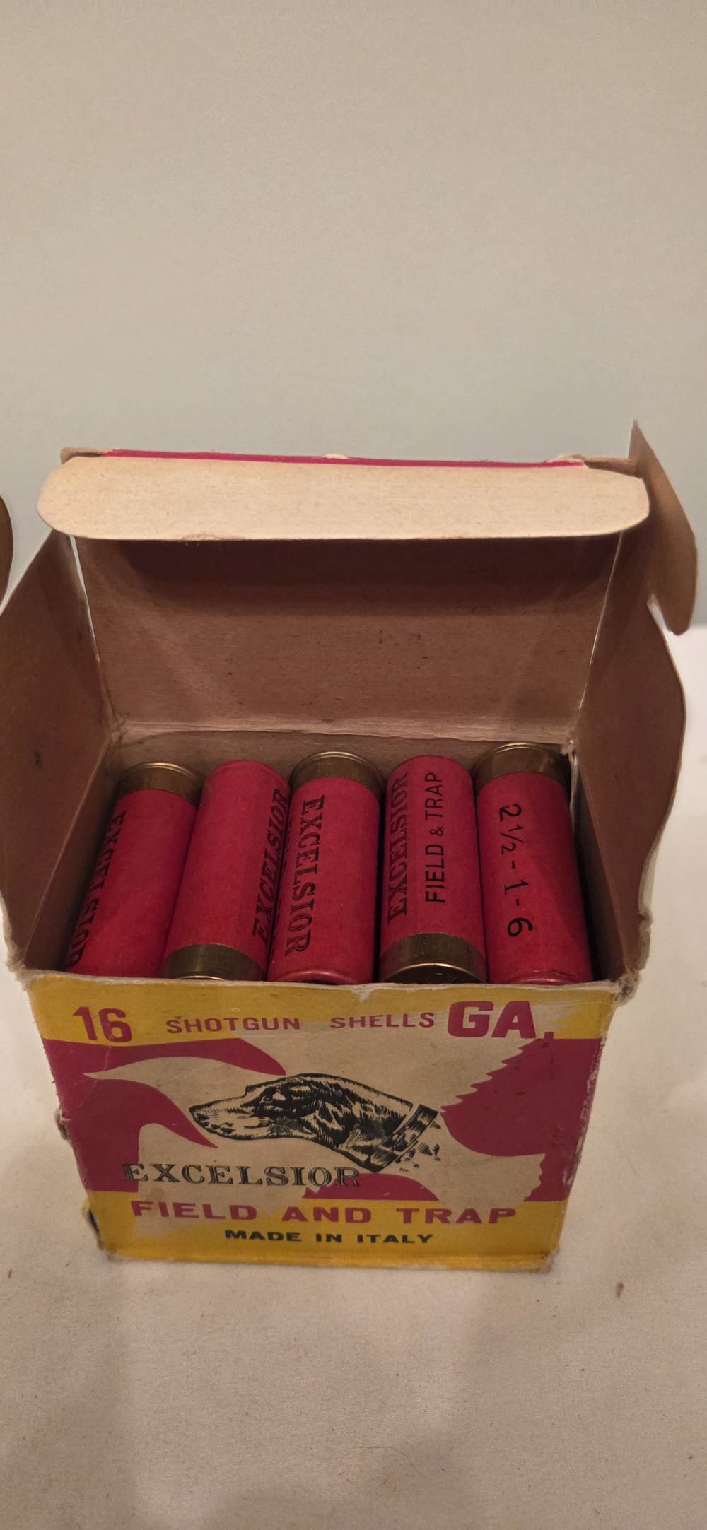 Vintage Excelsior 16GA Field & Trap Shells - 24rds - Made in Italy -img-7