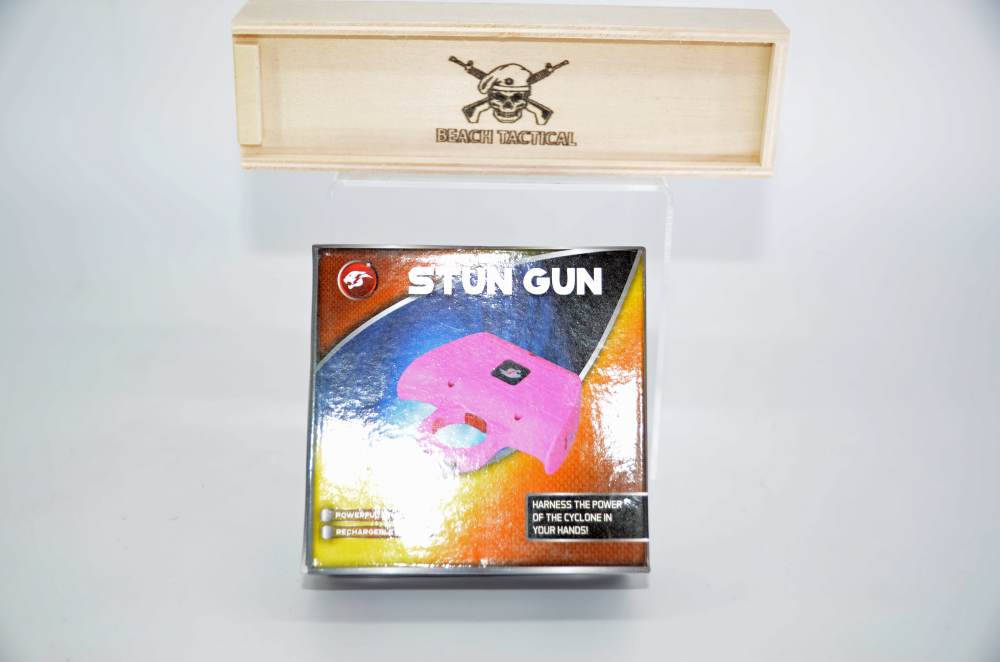 Mini Jogger Pink Sting Ring Self Defense Rechargeable Stun Gun-img-1
