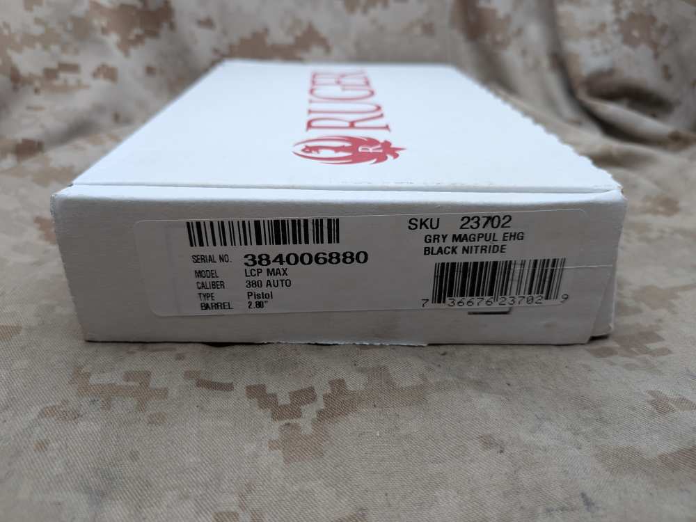 Ruger LCP Max .380 ACP Compact Pistol New Magpul EHG Grip-img-2