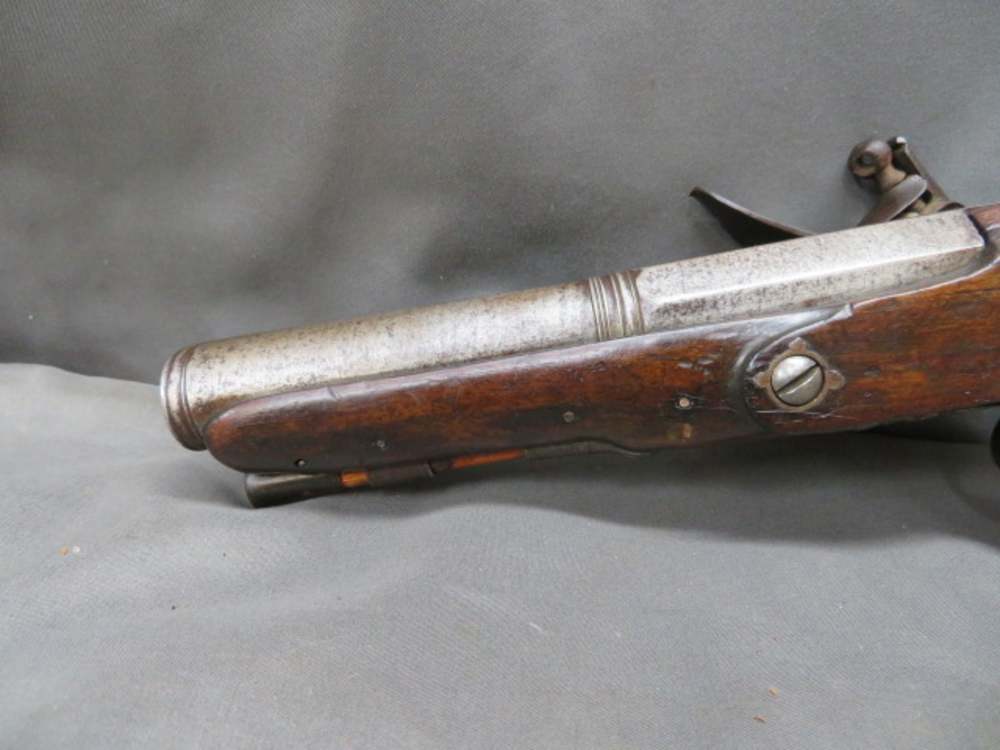ANTIQUE EUROPEAN FLINTLOCK PISTOL W/ “DUCKBILL” ELLIPTICAL MUZZLE-img-7