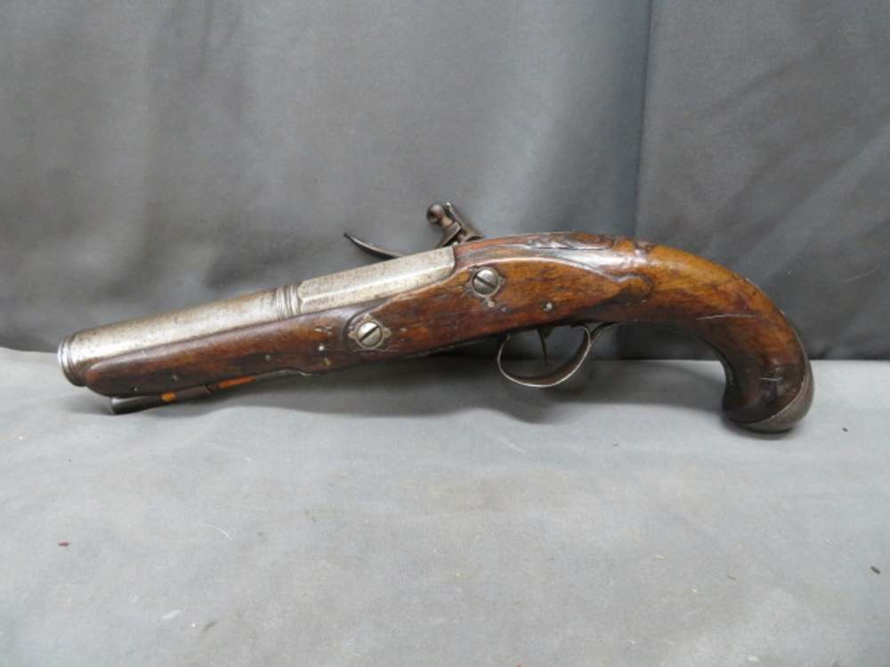 ANTIQUE EUROPEAN FLINTLOCK PISTOL W/ “DUCKBILL” ELLIPTICAL MUZZLE-img-6