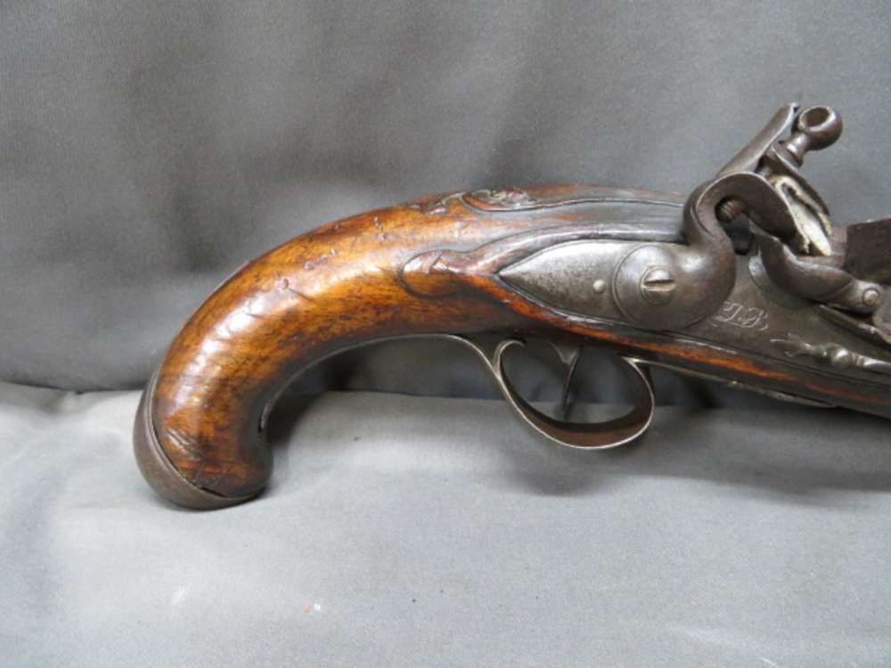 ANTIQUE EUROPEAN FLINTLOCK PISTOL W/ “DUCKBILL” ELLIPTICAL MUZZLE-img-3