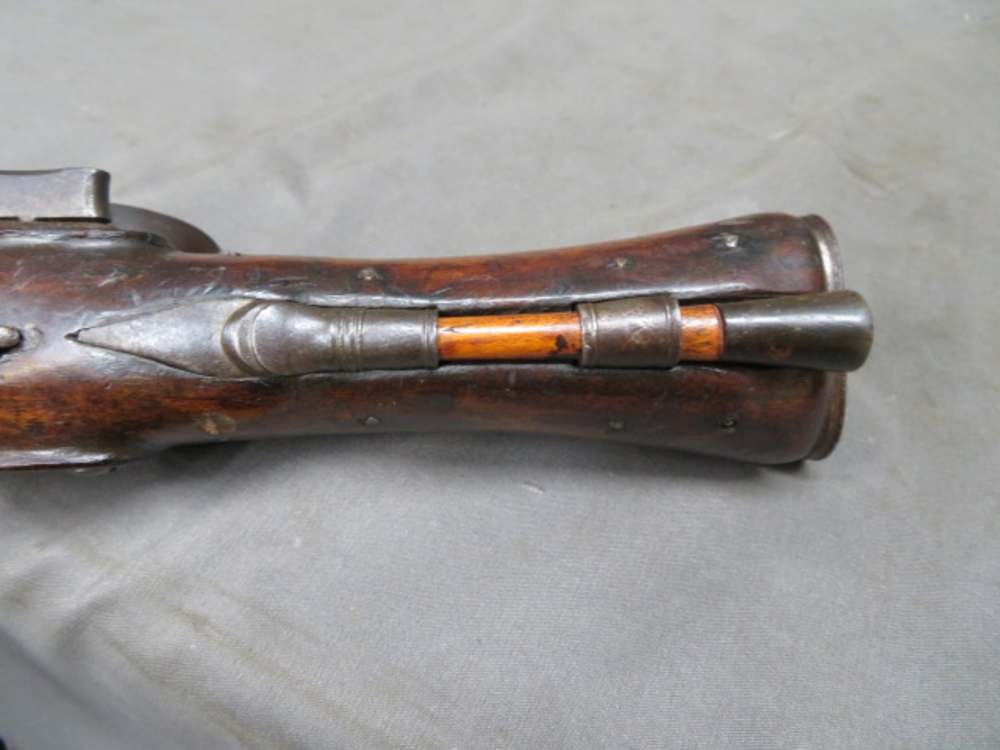 ANTIQUE EUROPEAN FLINTLOCK PISTOL W/ “DUCKBILL” ELLIPTICAL MUZZLE-img-9