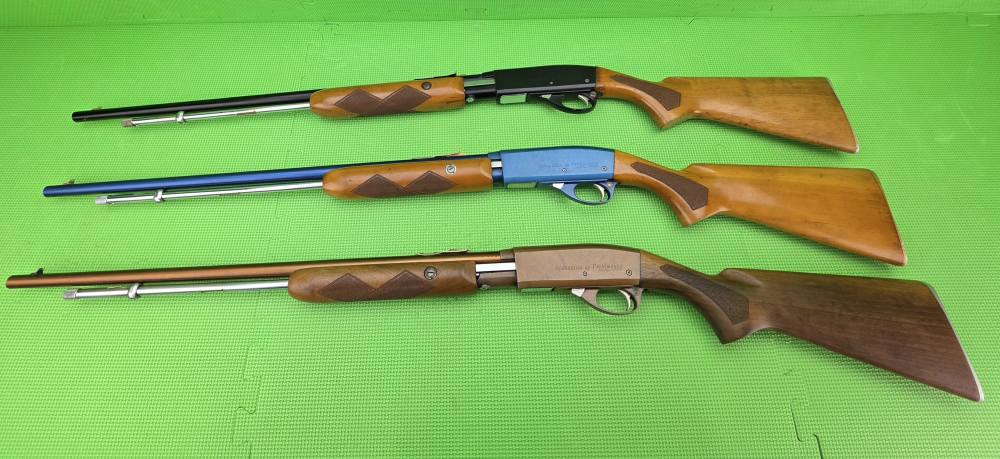 RARE REMINGTON 572 LIGHTWEIGHT * 3 GUN SET BORN 1958 * TEAL-WING BLUE-img-1
