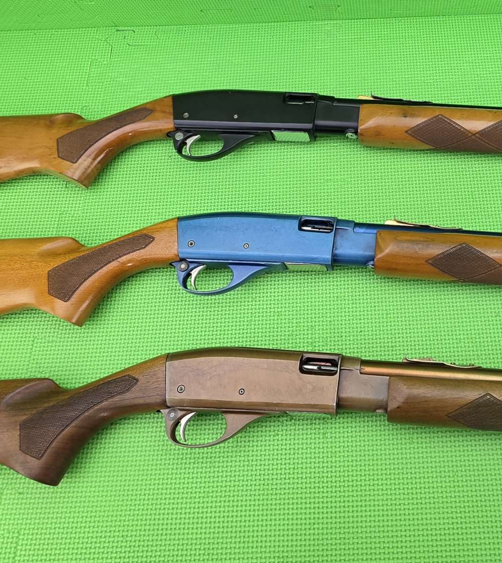 RARE REMINGTON 572 LIGHTWEIGHT * 3 GUN SET BORN 1958 * TEAL-WING BLUE-img-0