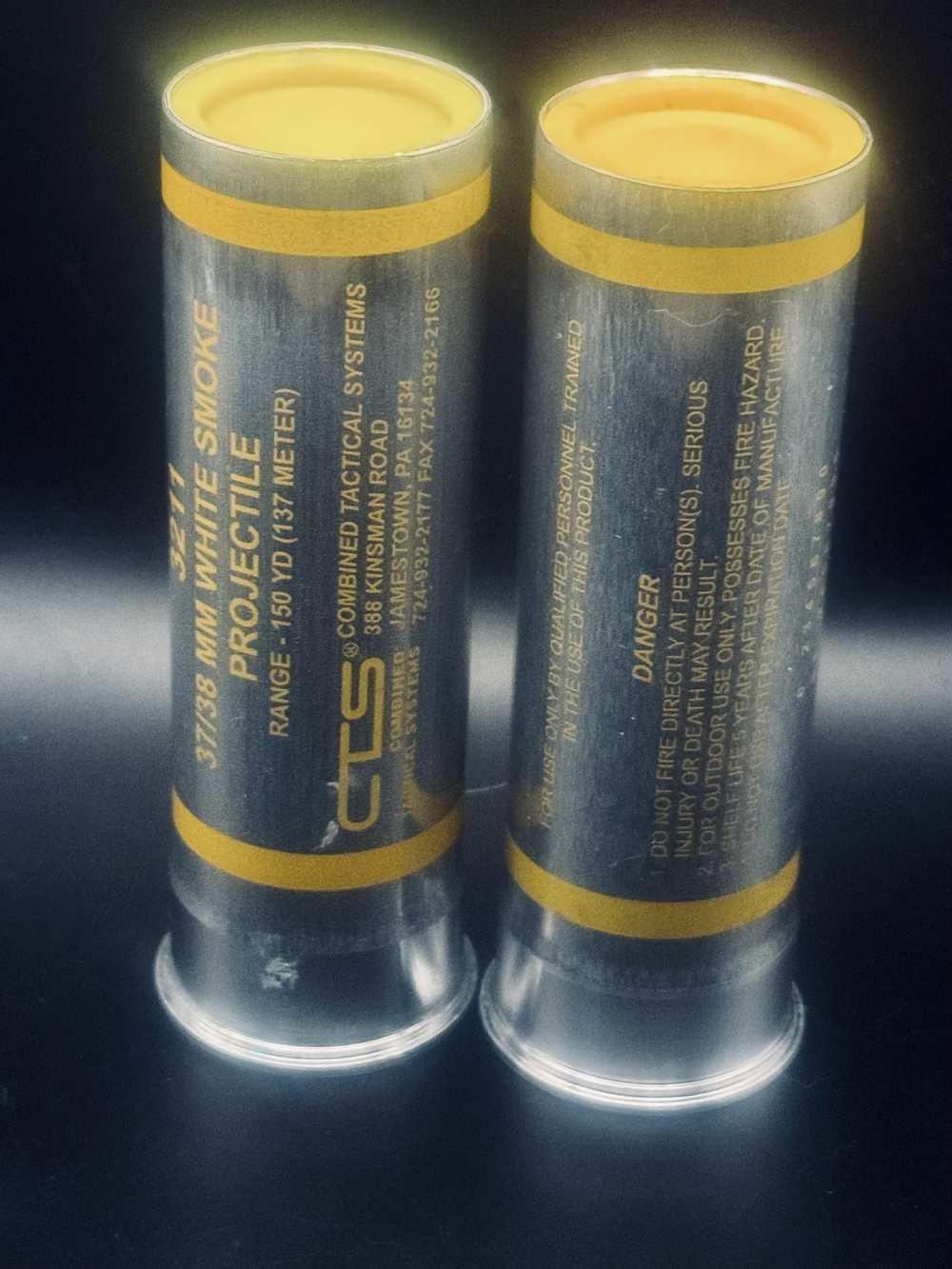 CTS 37mm white smoke projectile range 150 yards-img-0