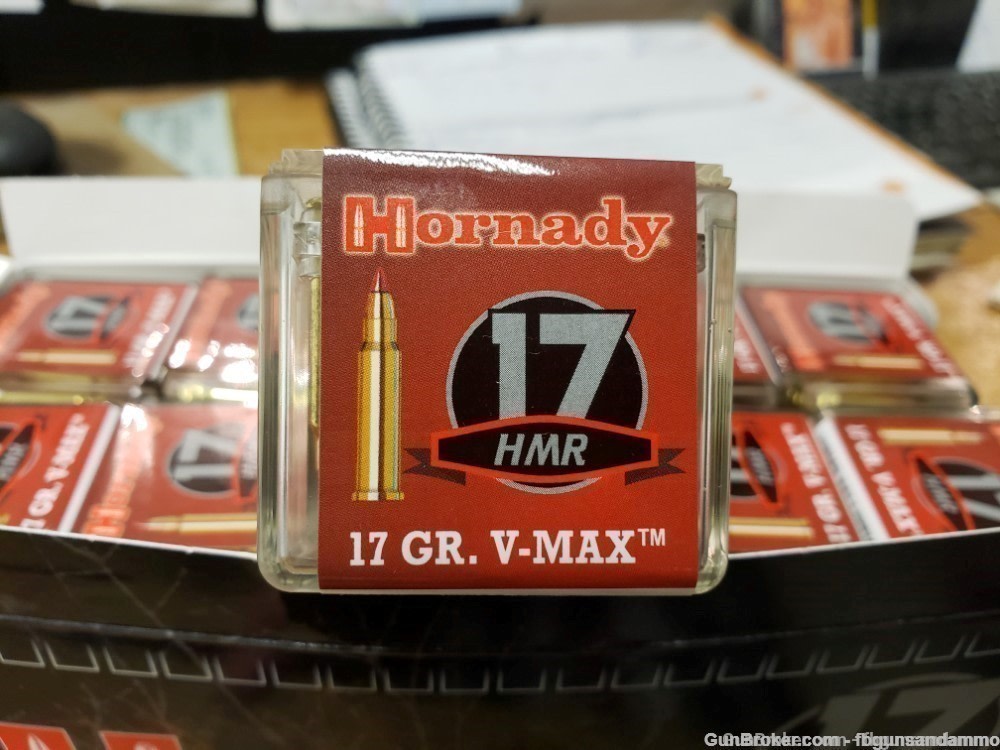 IN STOCK! 500 ROUNDS BRAND NEW HORNADY 17 HMR 17 V MAX VARMINT BALLISTIC-img-1