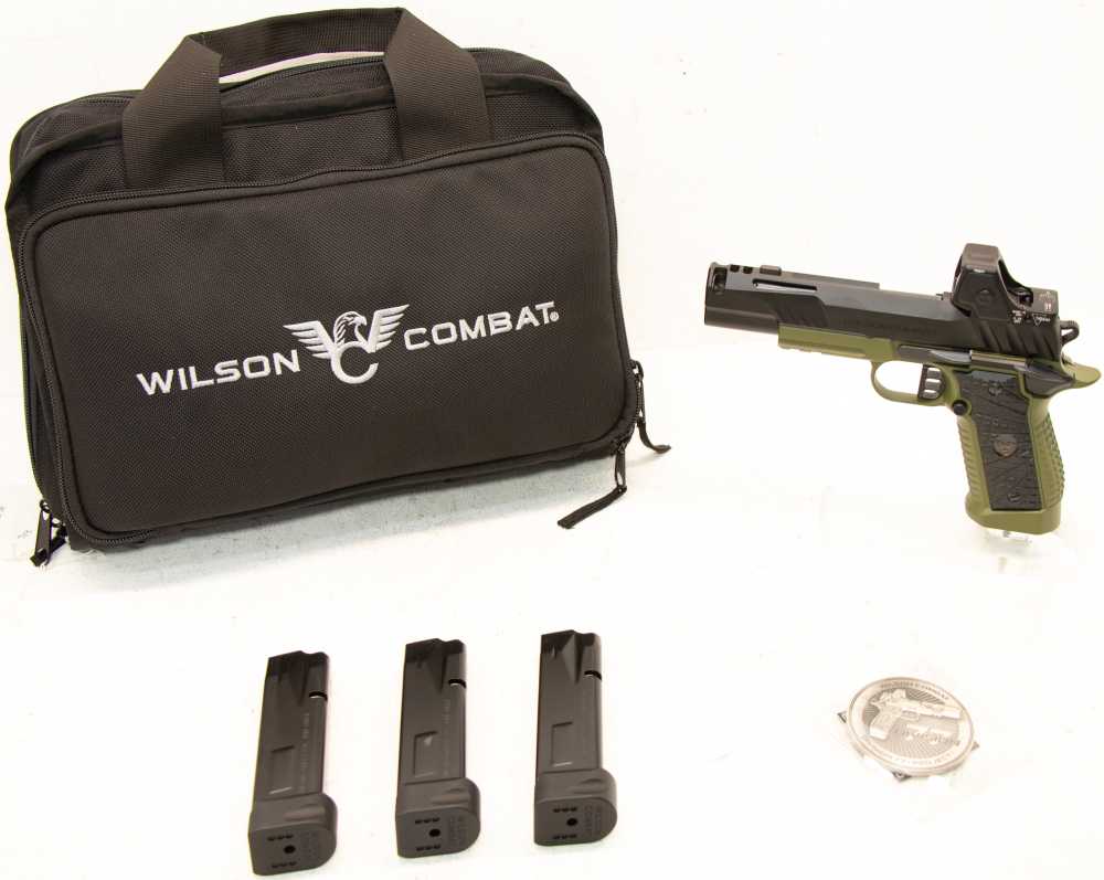 Wilson Combat Division 77 Project 1 Black & Green 9mm w/ Trijicon RMR HD-img-0