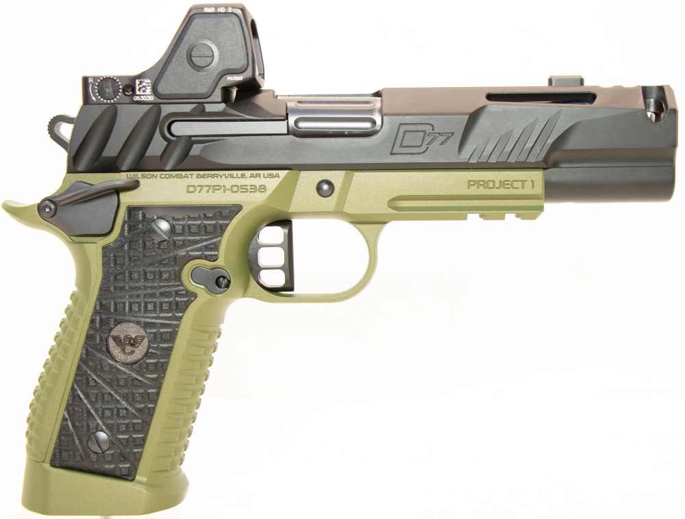 Wilson Combat Division 77 Project 1 Black & Green 9mm w/ Trijicon RMR HD-img-1