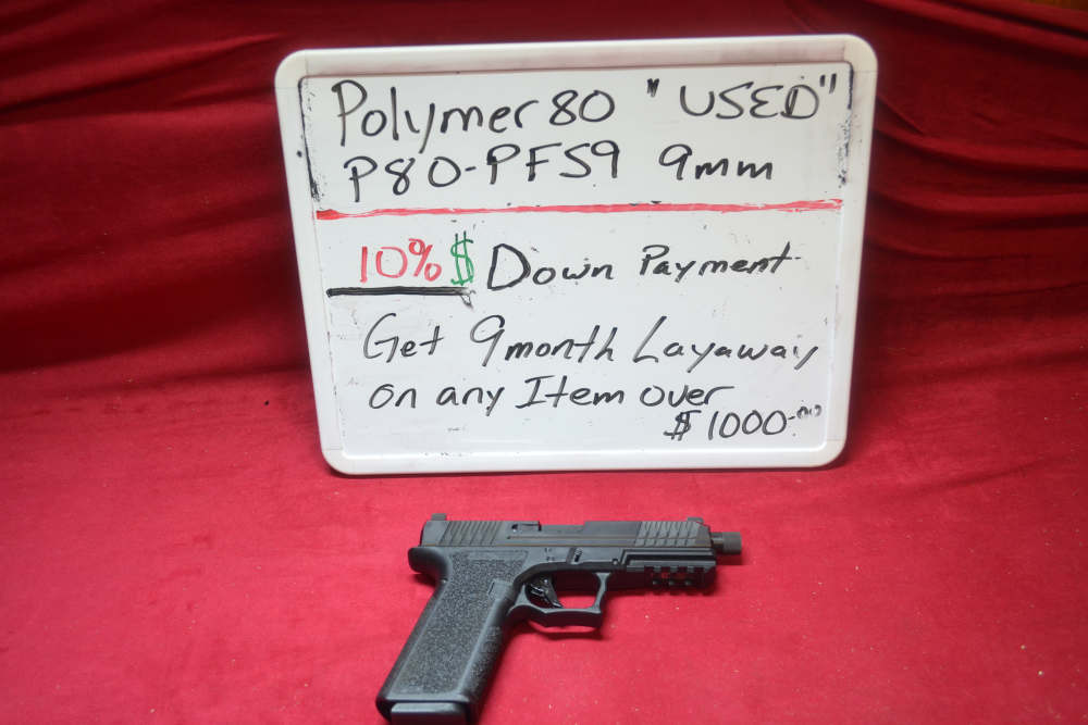 Polymer 80 PFS9 9mm 5"Threaded Barrel Used, Layaway Available.-img-0