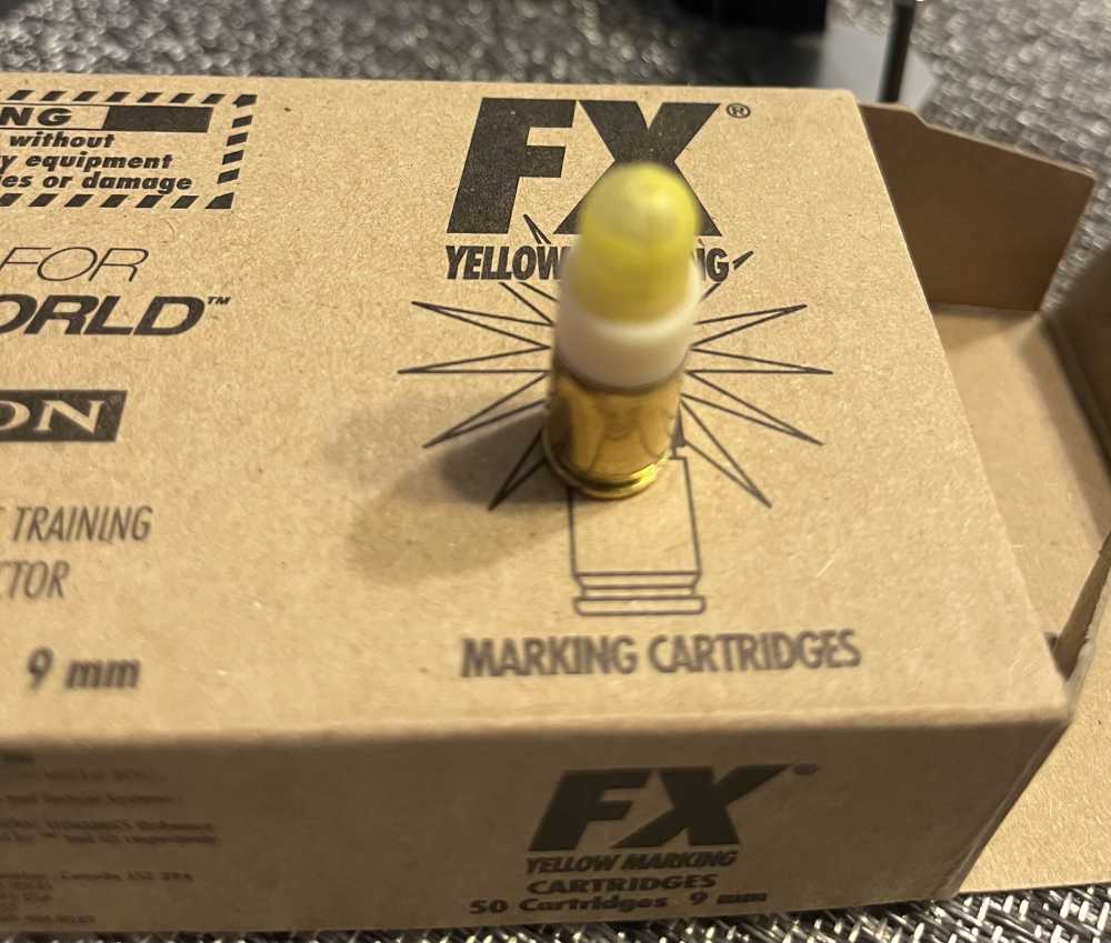 FX Simunition Training Ammo 9MM Yellow-General Dynamics-50 Rounds Read-img-2