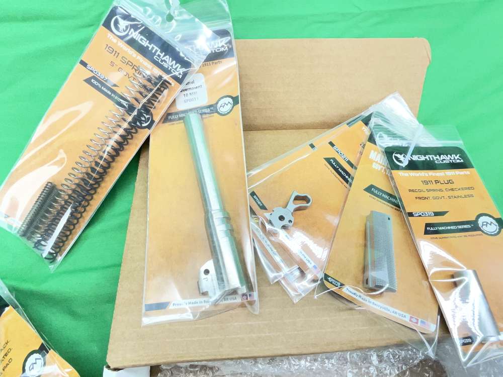 STAINLESS NIGHTHAWK CUSTOM 1911 2011 10MM FULL PARTS KIT NOVAK -img-7