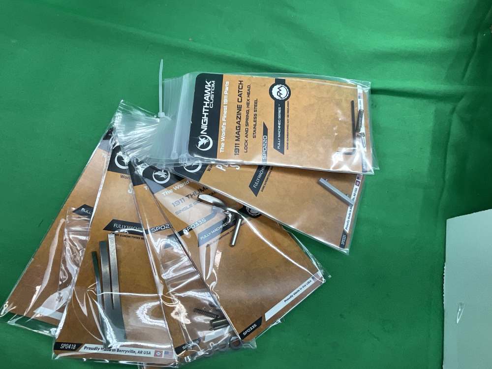 STAINLESS NIGHTHAWK CUSTOM 1911 2011 10MM FULL PARTS KIT NOVAK -img-10