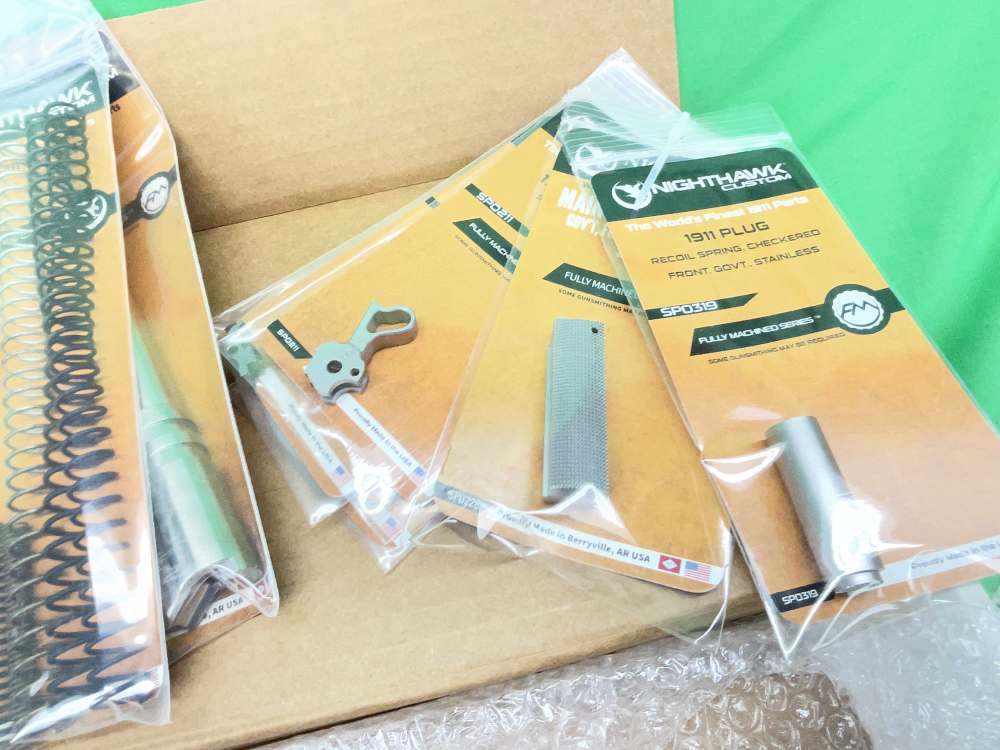 STAINLESS NIGHTHAWK CUSTOM 1911 2011 10MM FULL PARTS KIT NOVAK -img-17