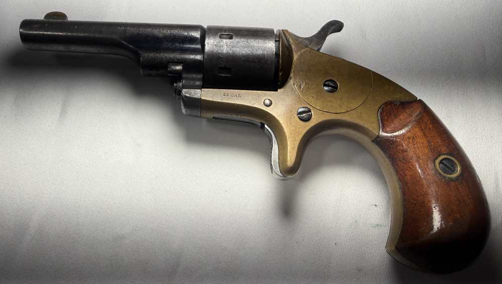Colt Open Top Pocket Model Revolver .22 Short Antique -img-2