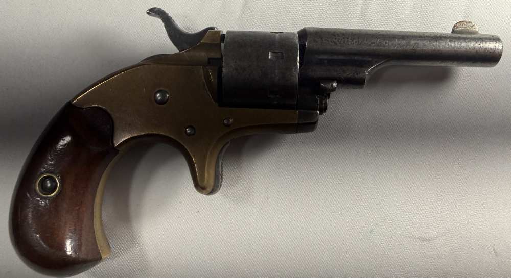 Colt Open Top Pocket Model Revolver .22 Short Antique -img-3