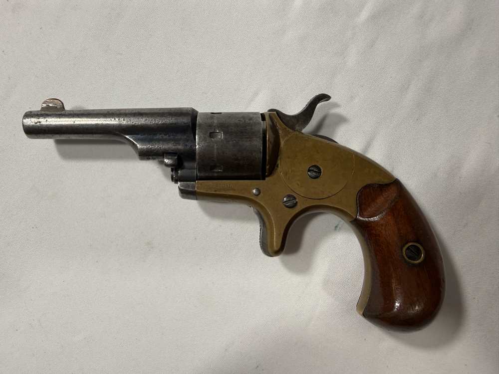 Colt Open Top Pocket Model Revolver .22 Short Antique -img-1