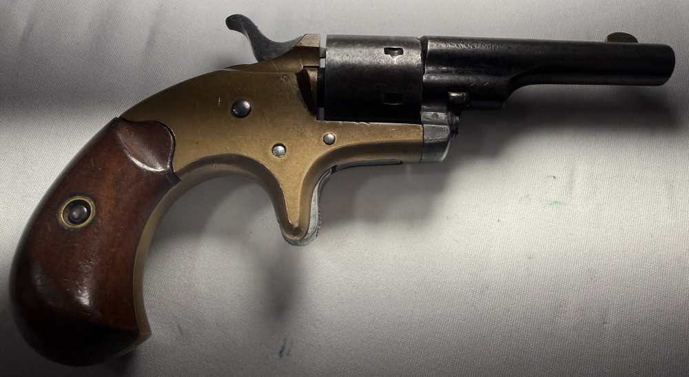 Colt Open Top Pocket Model Revolver .22 Short Antique -img-0
