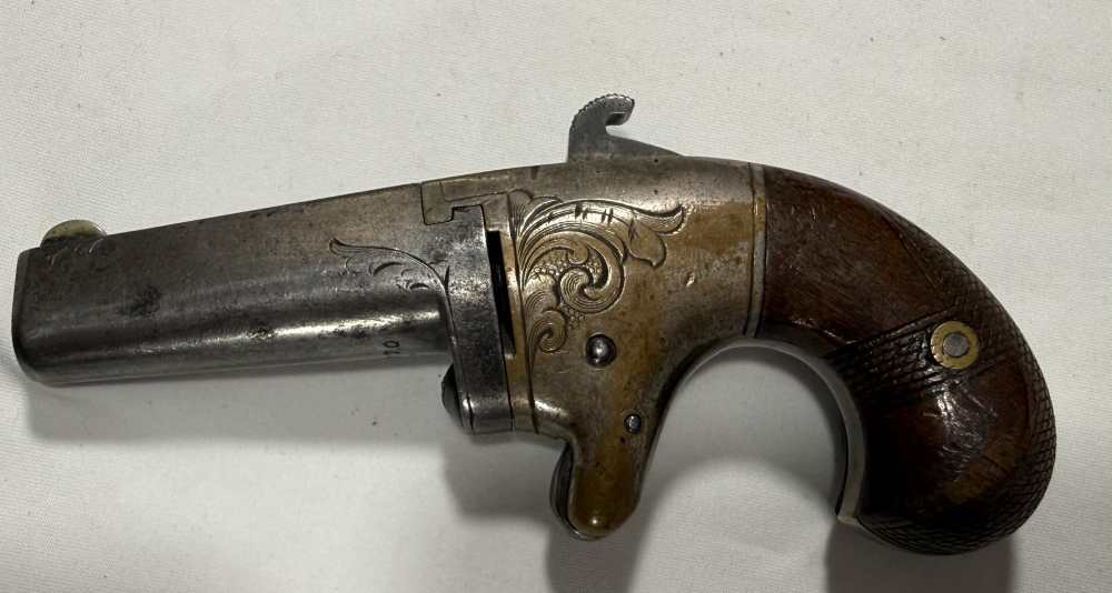 Scarce Post-Civil War Antique National Arms No.2 .41RF Pre-Colt Pistol-img-0