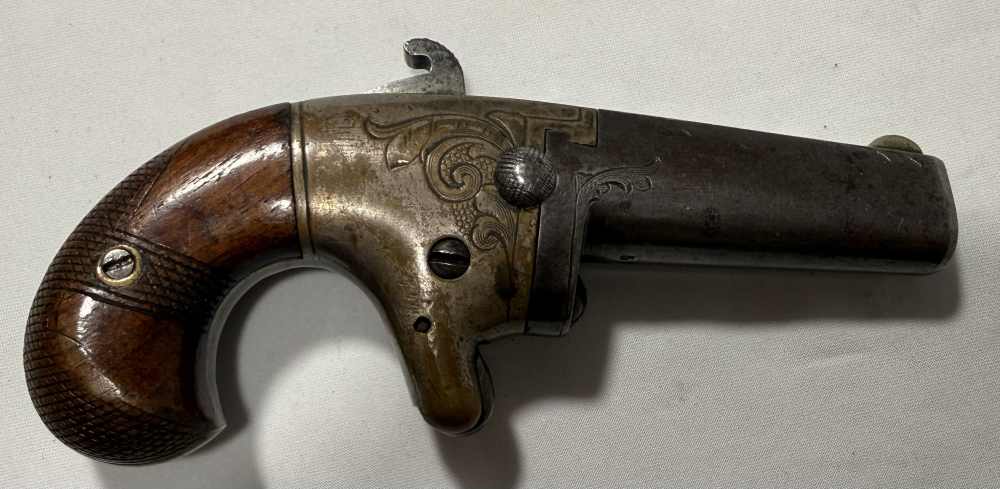 Scarce Post-Civil War Antique National Arms No.2 .41RF Pre-Colt Pistol-img-2