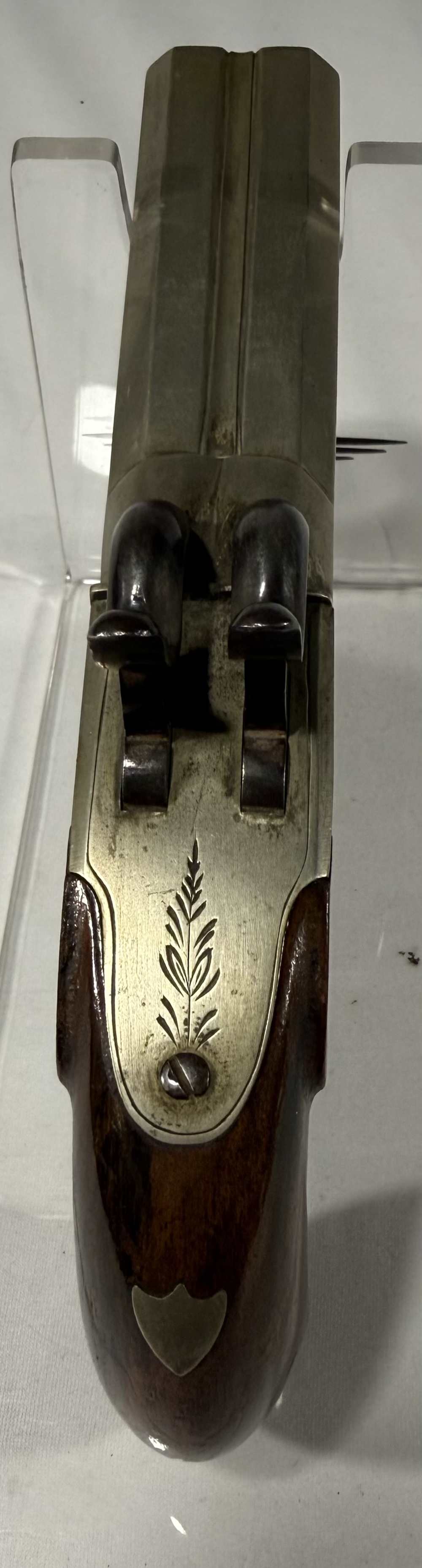 Black Powder Belgian Double Brass- Barreled Percussion Pistol .44Cal -img-3
