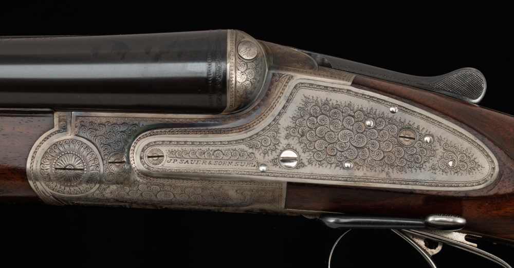 J.P. Sauer 16ga/.38-55WCF – c1906, HIGH-GRADE SIDELOCK DRILLING-img-2