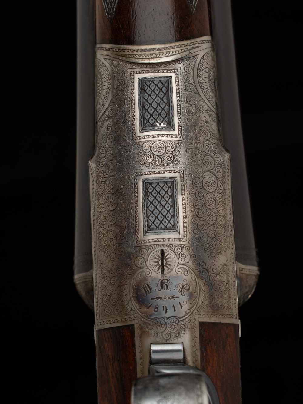 J.P. Sauer 16ga/.38-55WCF – c1906, HIGH-GRADE SIDELOCK DRILLING-img-3