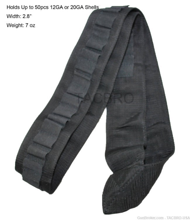 TACBRO 50 Round Bandolier Shell Holde For Shotgun 12GA or 20GA - AIM SPORTS-img-1
