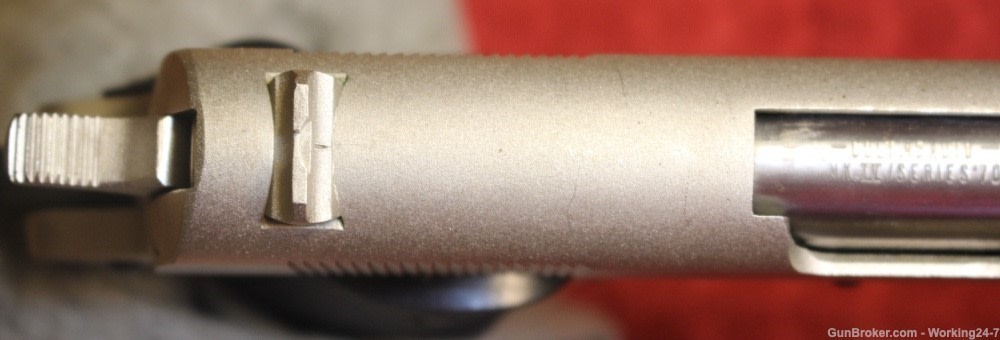 Colt 1911 E Nickel Series 70 45 ACP Matching Magazine Full Size Handgun-img-8
