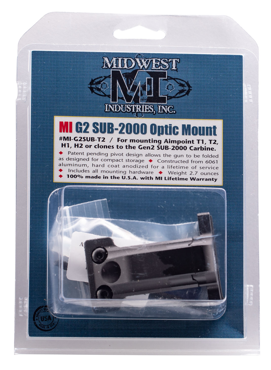 Midwest Industries Sub-2000 Optic Mount Black Hardcoat Anodized-img-1