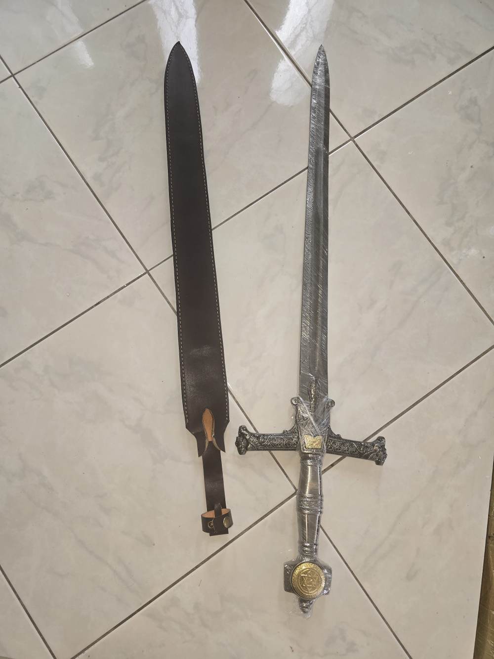Damascus hand-made hand-forged real sword-img-0
