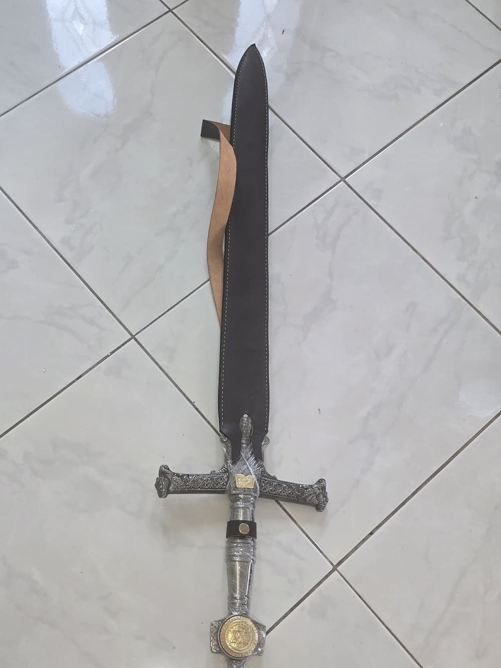 Damascus hand-made hand-forged real sword-img-2