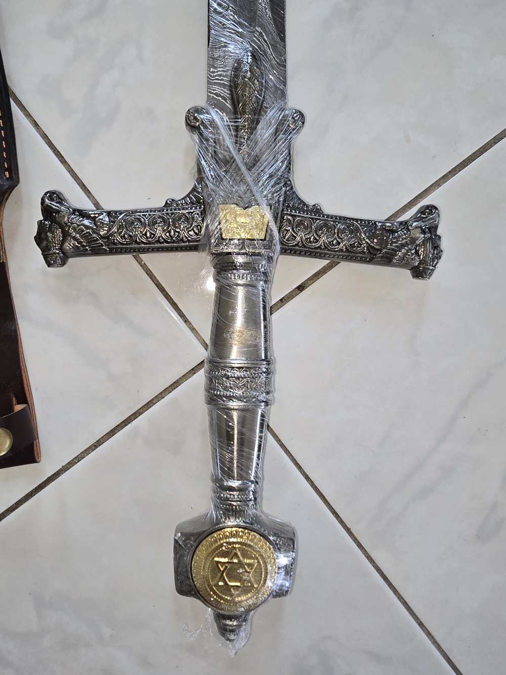 Damascus hand-made hand-forged real sword-img-3