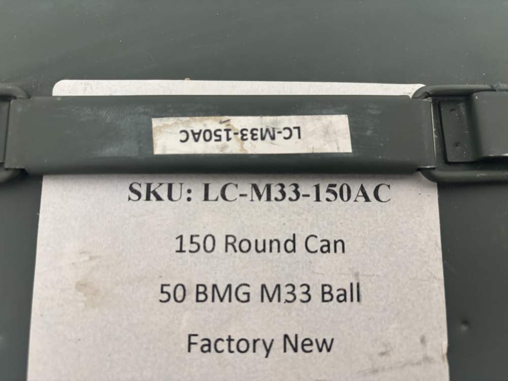 50 BMG M33 Ball 660 Grain FMJ Lake City MFG 50 rounds-img-0
