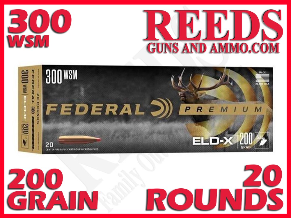 Federal 300 WSM Premium Hornady ELD-X 200 Grain 20rds P300WSMELDX1-img-0