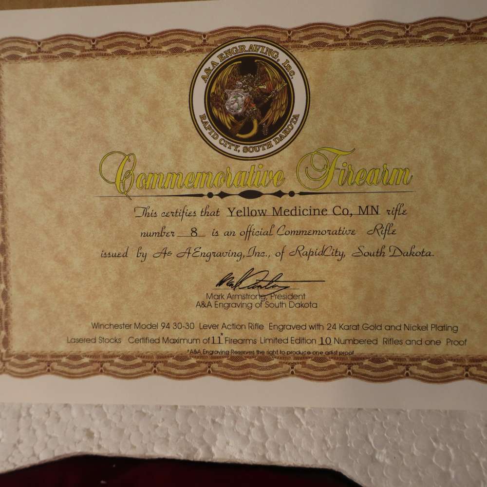 Winchester 94AE Yellow Medicine County Minnesota Limited Edition # 8 of 10-img-3